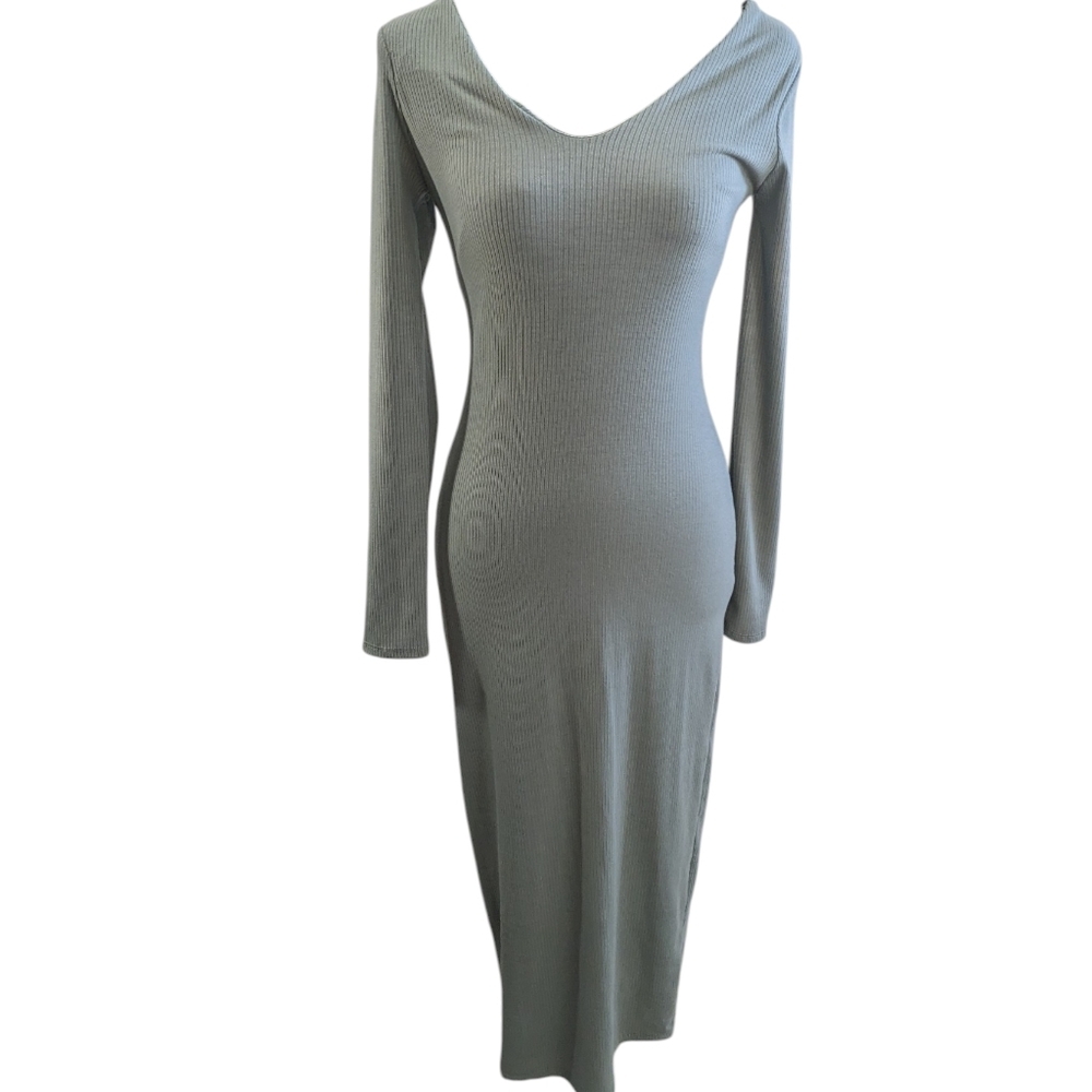 See You Monday women's Gray Long Sleeve Dress Size M New with tags